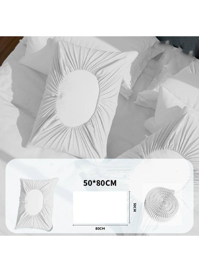 OSHIMA 10 Pcs Disposable Pillow Case Covers, Non Woven Pillow Covers, Disposable Pillowcases for Hotels, Single-Use Pillow Covers, Disposable Portable Bedding for Travel, Stains and Splash-proof (White) - Image 2